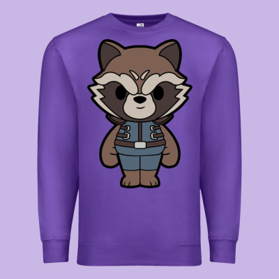 Rocket Racoon Chibi Premium Sweatshirt Designed By Artisfamous