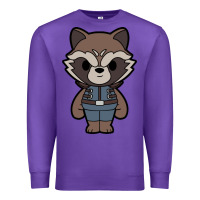 Purple rocket racoon chibi Premium Sweatshirt - artisFamous