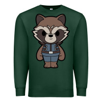 Sports Green rocket racoon chibi Premium Sweatshirt - artisFamous