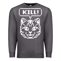 Charcoal Heather kill no more heroes cat Premium Sweatshirt - artisFamous
