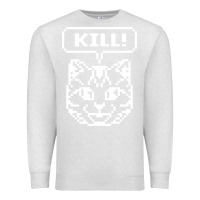 Oatmeal Heather kill no more heroes cat Premium Sweatshirt - artisFamous