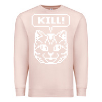 Pale Pink kill no more heroes cat Premium Sweatshirt - artisFamous