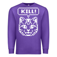 Purple kill no more heroes cat Premium Sweatshirt - artisFamous