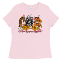 Bubblegum Pink Cna Certified Nursing Assistant Ladies Tee - FaDigitalArtStudio