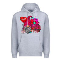 Heather Grey happy valentines day Premium Hoodie - SublimationCraftShop