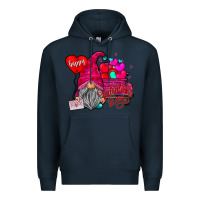 Navy happy valentines day Premium Hoodie - SublimationCraftShop