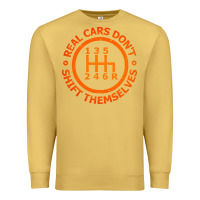 Antique Gold real cars dont shift themselves Premium Sweatshirt - artisFamous