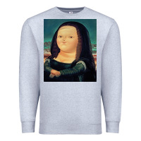 Heather Grey fernando botero mona lisa Premium Sweatshirt - artisFamous