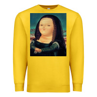 Lemon fernando botero mona lisa Premium Sweatshirt - artisFamous