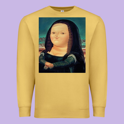 Fernando Botero Mona Lisa Premium Sweatshirt Designed By Artisfamous