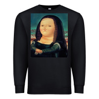 Black fernando botero mona lisa Premium Sweatshirt - artisFamous