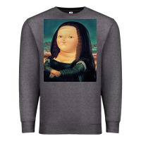 Charcoal Heather fernando botero mona lisa Premium Sweatshirt - artisFamous