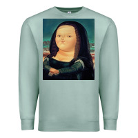 Seafoam fernando botero mona lisa Premium Sweatshirt - artisFamous
