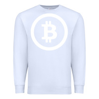 White bitcoin Premium Sweatshirt - artisFamous