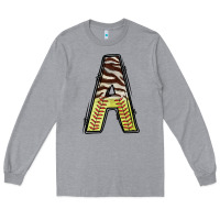 Heather Grey softball alphabet a Long Sleeve Tee - CowhideDigitalArt