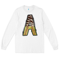 White softball alphabet a Long Sleeve Tee - CowhideDigitalArt