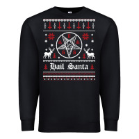 Black hail santa ugly christmas sweater   sweatshirt Premium Sweatshirt - artisFamous