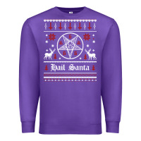 Purple hail santa ugly christmas sweater   sweatshirt Premium Sweatshirt - artisFamous