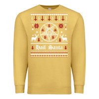 Antique Gold hail santa ugly christmas sweater   sweatshirt Premium Sweatshirt - artisFamous