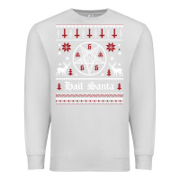 Dove Grey hail santa ugly christmas sweater   sweatshirt Premium Sweatshirt - artisFamous