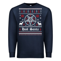 Navy hail santa ugly christmas sweater   sweatshirt Premium Sweatshirt - artisFamous