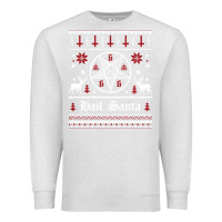 Oatmeal Heather hail santa ugly christmas sweater   sweatshirt Premium Sweatshirt - artisFamous