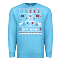 Ocean Blue hail santa ugly christmas sweater   sweatshirt Premium Sweatshirt - artisFamous