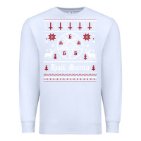 White hail santa ugly christmas sweater   sweatshirt Premium Sweatshirt - artisFamous