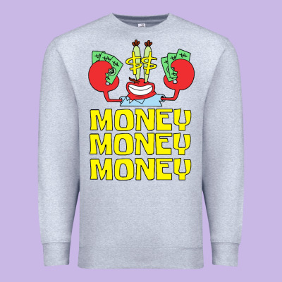Mr Krabs Love Money Premium Sweatshirt Designed By Artisfamous