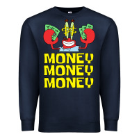 Navy mr krabs love money Premium Sweatshirt - artisFamous