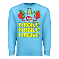 Ocean Blue mr krabs love money Premium Sweatshirt - artisFamous