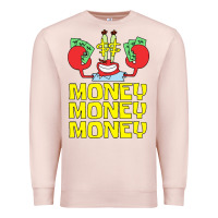 Pale Pink mr krabs love money Premium Sweatshirt - artisFamous