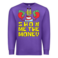 Purple mr krabs show me the money Premium Sweatshirt - artisFamous