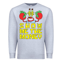 Heather Grey mr krabs show me the money Premium Sweatshirt - artisFamous