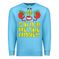Ocean Blue mr krabs show me the money Premium Sweatshirt - artisFamous