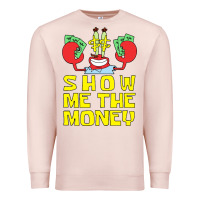 Pale Pink mr krabs show me the money Premium Sweatshirt - artisFamous