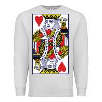 Dove Grey king of hearts Premium Sweatshirt - artisFamous