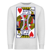 Oatmeal Heather king of hearts Premium Sweatshirt - artisFamous