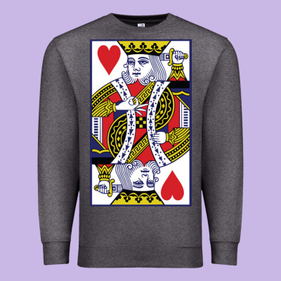 King Of Hearts Premium Sweatshirt Designed By Artisfamous