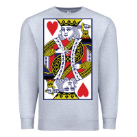 Heather Grey king of hearts Premium Sweatshirt - artisFamous