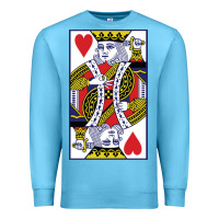 Ocean Blue king of hearts Premium Sweatshirt - artisFamous