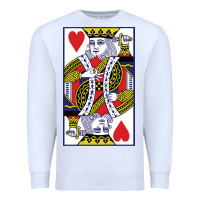 White king of hearts Premium Sweatshirt - artisFamous