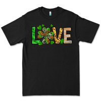 Black St. Patrick's Love luck with clover Premium Tee - HowdyJamesFarm