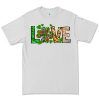 Dove Grey St. Patrick's Love luck with clover Premium Tee - HowdyJamesFarm