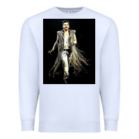 White adam lambert 01 Premium Sweatshirt - artisFamous