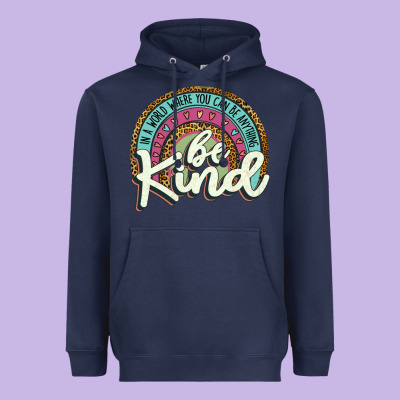 Be Kind   Leopard Heavyweight Hoodie Designed By Jahusdesignshop