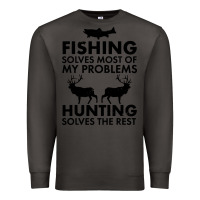 Smoke funny fishing and hunting Premium Sweatshirt - artisFamous