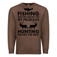Chestnut funny fishing and hunting Premium Sweatshirt - artisFamous
