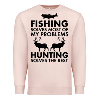 Pale Pink funny fishing and hunting Premium Sweatshirt - artisFamous