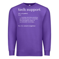 Purple funny tech support definition Premium Sweatshirt - artisFamous